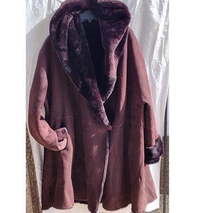 Birger Christensen Saks Fifth Avenue Hooded Shearling Coat